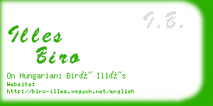 illes biro business card